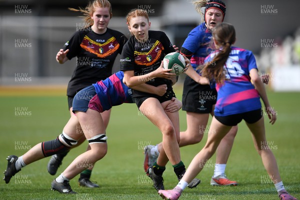 290426 - Bro Dur v Dyffryn Conwy - Girls Schools Final U16 - Road To Principality Finals - Action during the match