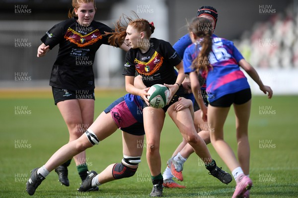 290426 - Bro Dur v Dyffryn Conwy - Girls Schools Final U16 - Road To Principality Finals - Action during the match