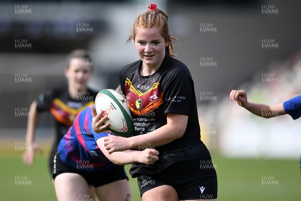 290426 - Bro Dur v Dyffryn Conwy - Girls Schools Final U16 - Road To Principality Finals - Action during the match