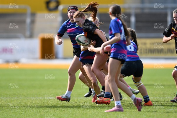 290426 - Bro Dur v Dyffryn Conwy - Girls Schools Final U16 - Road To Principality Finals - Action during the match