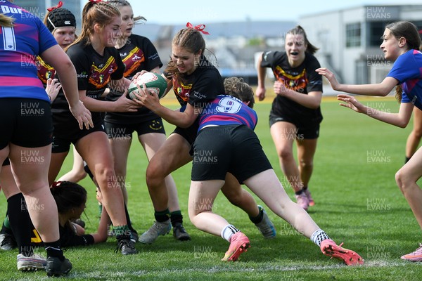 290426 - Bro Dur v Dyffryn Conwy - Girls Schools Final U16 - Road To Principality Finals - Action during the match
