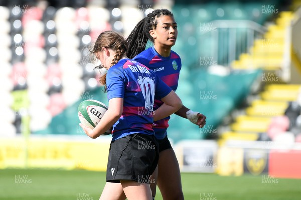 290426 - Bro Dur v Dyffryn Conwy - Girls Schools Final U16 - Road To Principality Finals - Action during the match