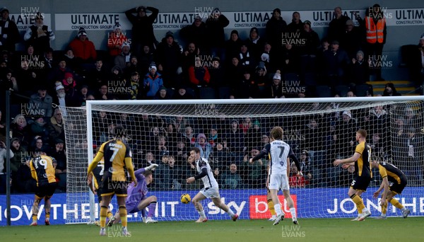 010126 - Bromley v Newport County - Sky Bet League 2 - Bromley score their first goal via an own goal from Courtney Baker-Richardson of Newport County 
