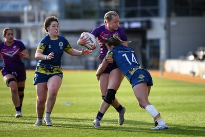 220426 - Brunel v Loughborough - Women's BUCS Final - Alice Redfern of Loughborough is challenged by Rosie Tidball of Brunel