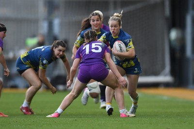 220426 - Brunel v Loughborough - Women's BUCS Final - Rosie Tidball of Brunel is challenged by Imogen Mockford of Loughborough
