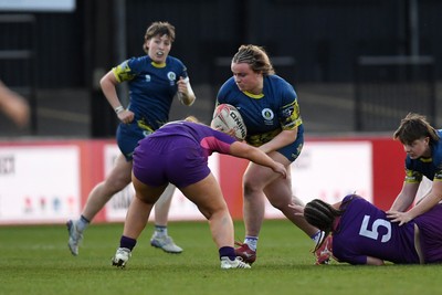 220426 - Brunel v Loughborough - Women's BUCS Final - Crystal James of Brunel is challenged by Harli Stanton of Loughborough