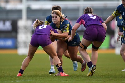 220426 - Brunel v Loughborough - Women's BUCS Final - Nicole Waring of Brunel is challenged by Ellie Roberts of Loughborough