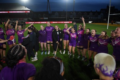 220426 - Brunel v Loughborough - Women's BUCS Final - Loughborough players celebrate the win at full time
