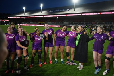 220426 - Brunel v Loughborough - Women's BUCS Final - Loughborough players celebrate the win at full time