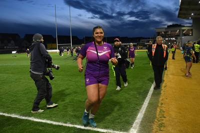 220426 - Brunel v Loughborough - Women's BUCS Final - Loughborough fans celebrate with the players at full time