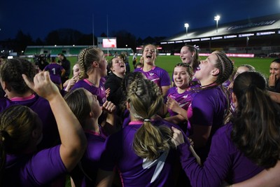 220426 - Brunel v Loughborough - Women's BUCS Final - Loughborough players celebrate the win at full time