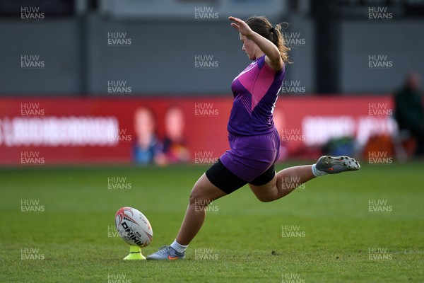 220426 - Brunel v Loughborough - Women's BUCS Final - Ella Barnes of Loughborough kicks the conversion