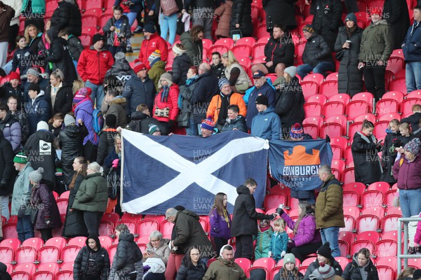 140124 - Brython Thunder v Edinburgh Rugby - Celtic Challenge - Edinburgh supporters at the game