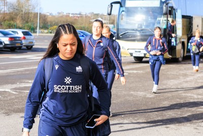 140226 - Brython Thunder v Edinburgh - Celtic Challenge - Edinburgh team arrive at Parc y Scarlets