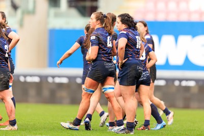 140226 - Brython Thunder v Edinburgh - Celtic Challenge - Adelle Ferrie of Edinburgh after scoring a try