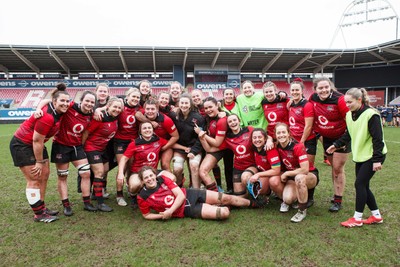 140226 - Brython Thunder v Edinburgh - Celtic Challenge - Brython Thunder players celebrate at the end of the match