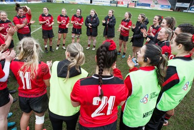 140226 - Brython Thunder v Edinburgh - Celtic Challenge - Brython Thunder players celebrate at the end of the match