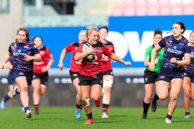 140226 - Brython Thunder v Edinburgh - Celtic Challenge - Seren Singleton of Brython Thunder on the attack