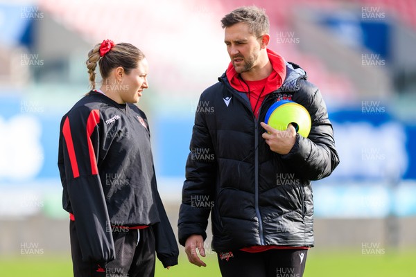 140226 - Brython Thunder v Edinburgh - Celtic Challenge - Brython Thunder head coach Ashley Beck during the warm up