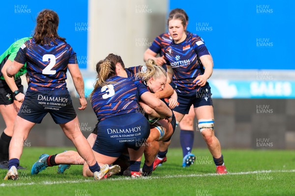 140226 - Brython Thunder v Edinburgh - Celtic Challenge - Seren Lockwood of Brython Thunder goes over for a try