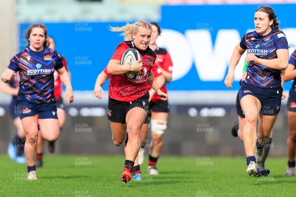 140226 - Brython Thunder v Edinburgh - Celtic Challenge - Seren Singleton of Brython Thunder on the attack