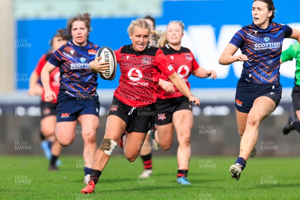 140226 - Brython Thunder v Edinburgh - Celtic Challenge - Seren Singleton of Brython Thunder on the attack