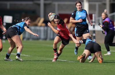 090325  Brython Thunder v Glasgow Warriors, Celtic Challenge - Eleanor Hing of Brython Thunder is tackled