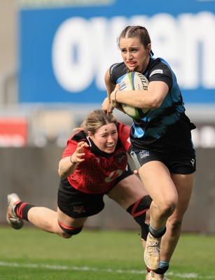 090325  Brython Thunder v Glasgow Warriors, Celtic Challenge - Orla Proctor of Glasgow Warriors races in to score try