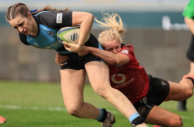 090325  Brython Thunder v Glasgow Warriors, Celtic Challenge - Orla Proctor of Glasgow Warriors races in to score try