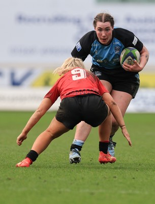 090325  Brython Thunder v Glasgow Warriors, Celtic Challenge - Poppy Fletcher of Glasgow Warriors takes on Seren Singleton of Brython Thunder