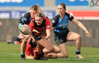 090325  Brython Thunder v Glasgow Warriors, Celtic Challenge - Rhiannon Griffin of Brython Thunder feeds the ball back