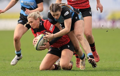 090325  Brython Thunder v Glasgow Warriors, Celtic Challenge - Meg Webb of Brython Thunder and Orla Proctor of Glasgow Warriors compete for the ball