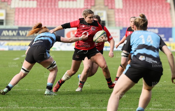 090325  Brython Thunder v Glasgow Warriors, Celtic Challenge - Hannah Bluck of Brython Thunder races in to score try