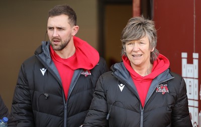 201225 - Brython Thunder v Glasgow Warriors, Celtic Challenge - Brython Thunder head coach Ashley Beck and coach Liza Burgess