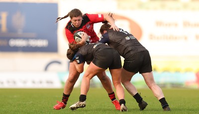 201225 - Brython Thunder v Glasgow Warriors, Celtic Challenge - Stella Orrin of Brython Thunder drives forward
