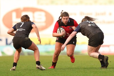 201225 - Brython Thunder v Glasgow Warriors, Celtic Challenge - Stella Orrin of Brython Thunder drives forward