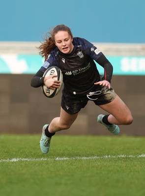 201225 - Brython Thunder v Glasgow Warriors, Celtic Challenge - Hannah Smyth of Glasgow Warriors scores her second try