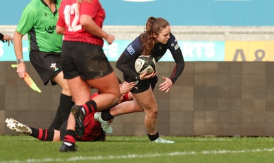 201225 - Brython Thunder v Glasgow Warriors, Celtic Challenge - Hannah Smyth of Glasgow Warriors scores her first try