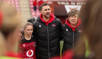 201225 - Brython Thunder v Glasgow Warriors, Celtic Challenge - Brython Thunder head coach Ashley Beck at the end of the match