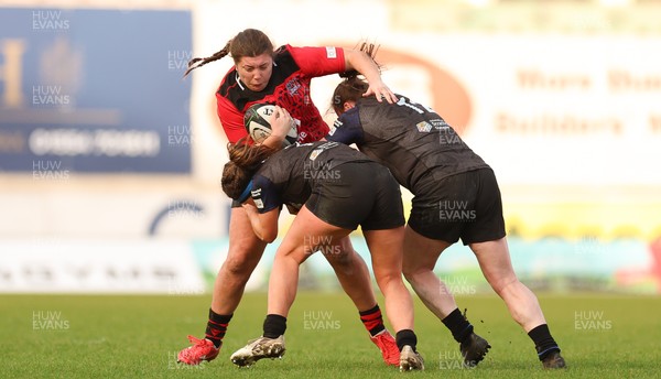201225 - Brython Thunder v Glasgow Warriors, Celtic Challenge - Stella Orrin of Brython Thunder drives forward