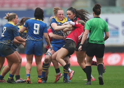 080326 - Brython Thunder v Gwalia Lightning, Celtic Challenge - Abbie Fleming of Gwalia Lightning is held