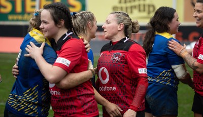 080326 - Brython Thunder v Gwalia Lightning, Celtic Challenge - Players congratulate each other at the end of each match