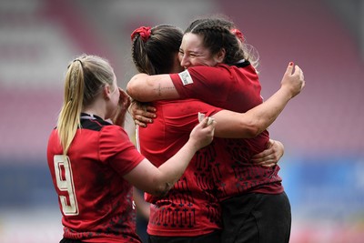 080326 - Brython Thunder v Gwalia Lightning - Celtic Challenge - Brython players celebrate the win at full time