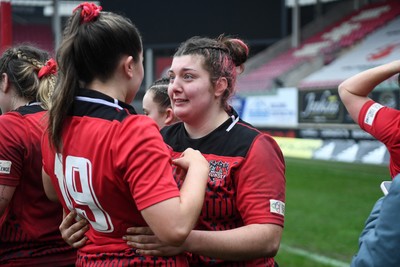 080326 - Brython Thunder v Gwalia Lightning - Celtic Challenge - Brython players celebrate the win at full time