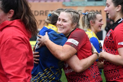 080326 - Brython Thunder v Gwalia Lightning - Celtic Challenge - Brython players are congratulated by Gwalia players at full time