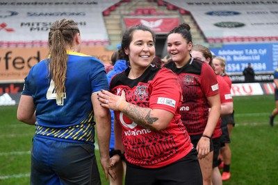 080326 - Brython Thunder v Gwalia Lightning - Celtic Challenge - Brython players are congratulated by Gwalia players at full time