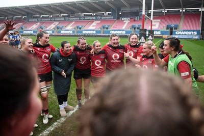 080326 - Brython Thunder v Gwalia Lightning - Celtic Challenge - Brython players celebrate the win at full time