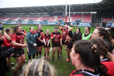 080326 - Brython Thunder v Gwalia Lightning - Celtic Challenge - Brython players celebrate the win at full time