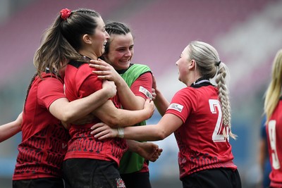 080326 - Brython Thunder v Gwalia Lightning - Celtic Challenge - Brython players celebrate the win at full time