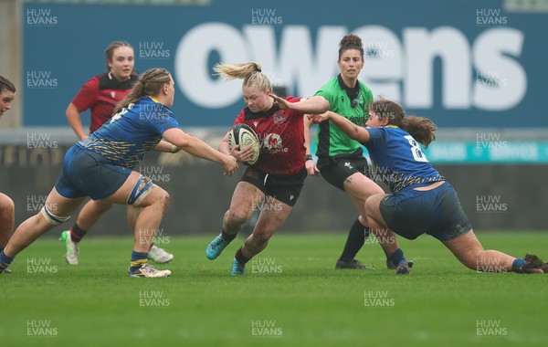 080326 - Brython Thunder v Gwalia Lightning, Celtic Challenge - Seren Lockwood of Brython Thunder takes on Alaw Pyrs of Gwalia Lightning and Gwennan Hopkins of Gwalia Lightning